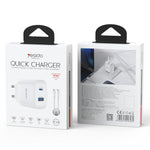 Yesido PD45W USB und Type-C Dual Interface Schnellladegerät Set, EU Stecker, UK Stecker, US Stecker