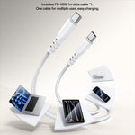 Yesido PD45W USB und Type-C Dual Interface Schnellladegerät Set, EU Stecker, UK Stecker, US Stecker
