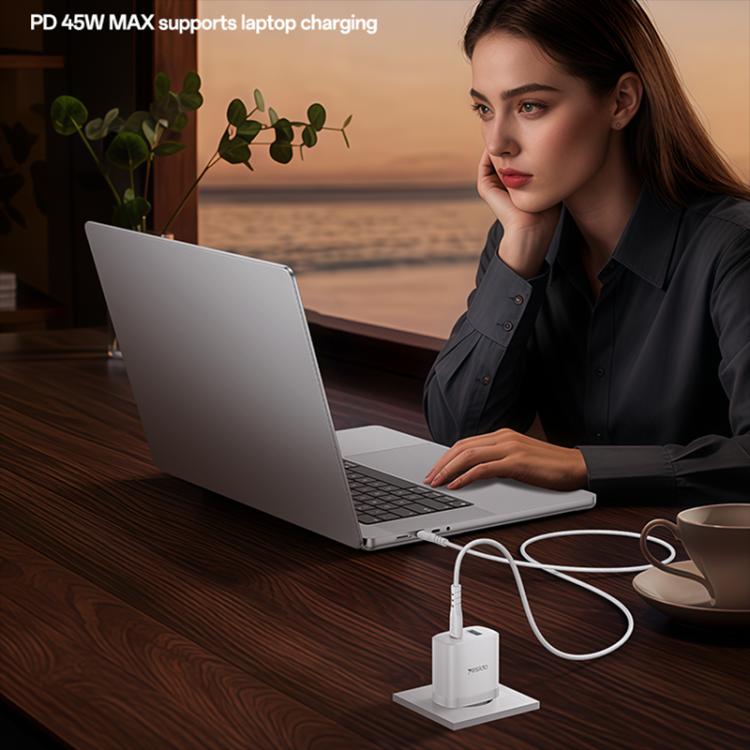 Yesido PD45W USB und Type-C Dual Interface Schnellladegerät Set, EU Stecker, UK Stecker, US Stecker