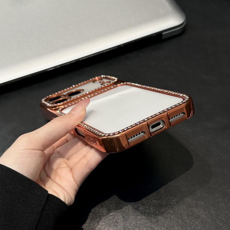 Galvanisierte PC-Hybrid-TPU-Strass-Handyhülle, für iPhone 17 Pro Max, für iPhone 17 Pro