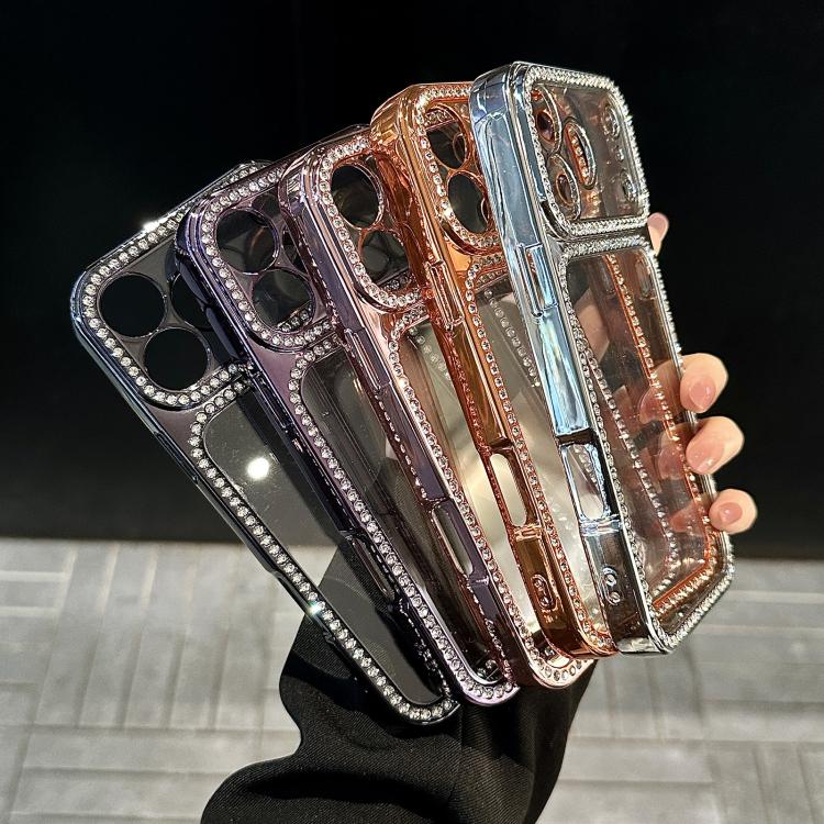 Galvanisierte PC-Hybrid-TPU-Strass-Handyhülle, für iPhone 17 Pro Max, für iPhone 17 Pro