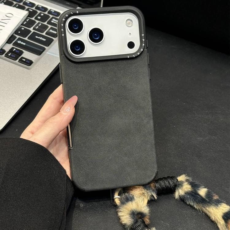 Handyhülle aus Velourslederimitat TPU mit Siebdruck-Kaninchenplüschseil, für iPhone 17 Pro Max, für iPhone 17 Pro, für iPhone 17, für iPhone 16 Pro Max, für iPhone 16 Pro, für iPhone 16, für iPhone 15 Pro Max, für iPhone 15 Pro