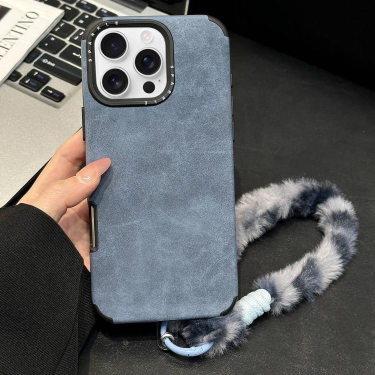 Handyhülle aus Velourslederimitat TPU mit Siebdruck-Kaninchenplüschseil, für iPhone 17 Pro Max, für iPhone 17 Pro, für iPhone 17, für iPhone 16 Pro Max, für iPhone 16 Pro, für iPhone 16, für iPhone 15 Pro Max, für iPhone 15 Pro