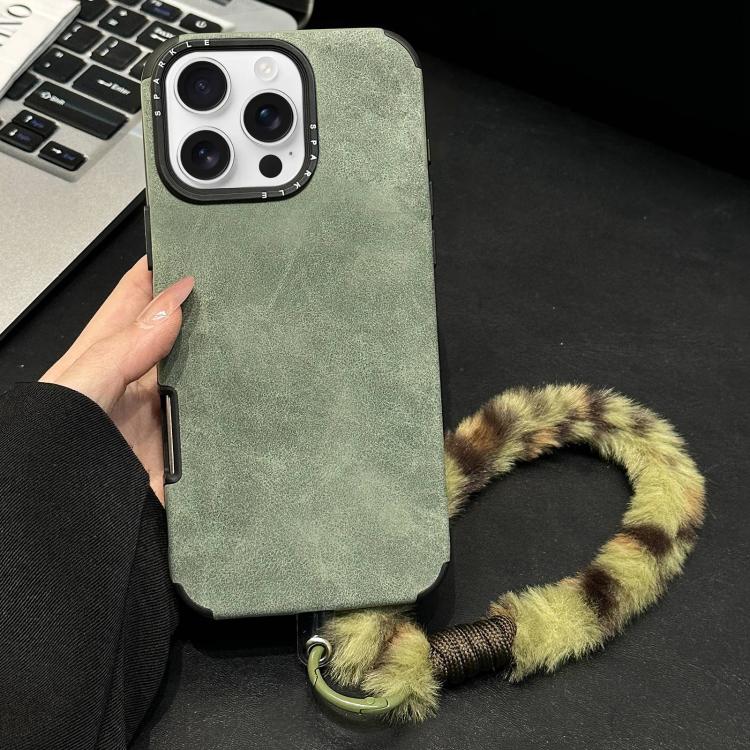 Handyhülle aus Velourslederimitat TPU mit Siebdruck-Kaninchenplüschseil, für iPhone 17 Pro Max, für iPhone 17 Pro, für iPhone 17, für iPhone 16 Pro Max, für iPhone 16 Pro, für iPhone 16, für iPhone 15 Pro Max, für iPhone 15 Pro