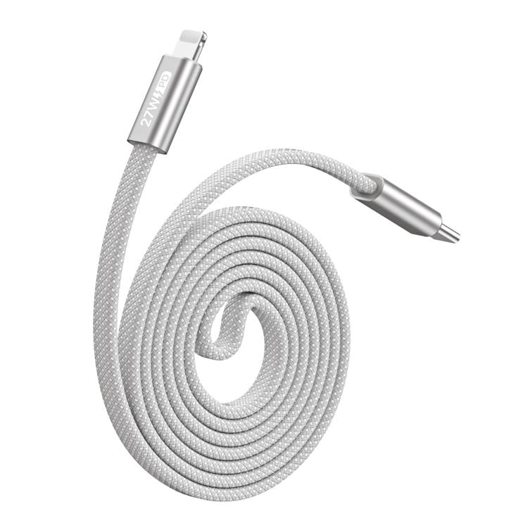 DUX DUCIS AUTO Serie 27W Type-C zu 8-Pin Magnetisches Nylon Geflochtenes Datenkabel, Länge: 1m, Type-C zu 8-Pin