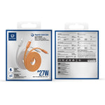 DUX DUCIS AUTO Serie 27W Type-C zu 8-Pin Magnetisches Nylon Geflochtenes Datenkabel, Länge: 1m, Type-C zu 8-Pin