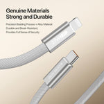 DUX DUCIS AUTO Serie 27W Type-C zu 8-Pin Magnetisches Nylon Geflochtenes Datenkabel, Länge: 1m, Type-C zu 8-Pin