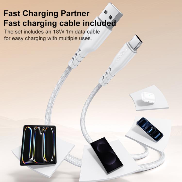 Yesido 18W USB Einzelinterface Ladegerät Set mit USB zu Type-C Kabel, EU Stecker, UK Stecker, US Stecker