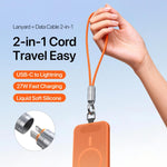 DUX DUCIS LCBA Serie 27W Type-C zu 8-Pin Schlüsselband Schnelllade-Datenkabel, Länge: 30cm, Type-C zu 8-Pin