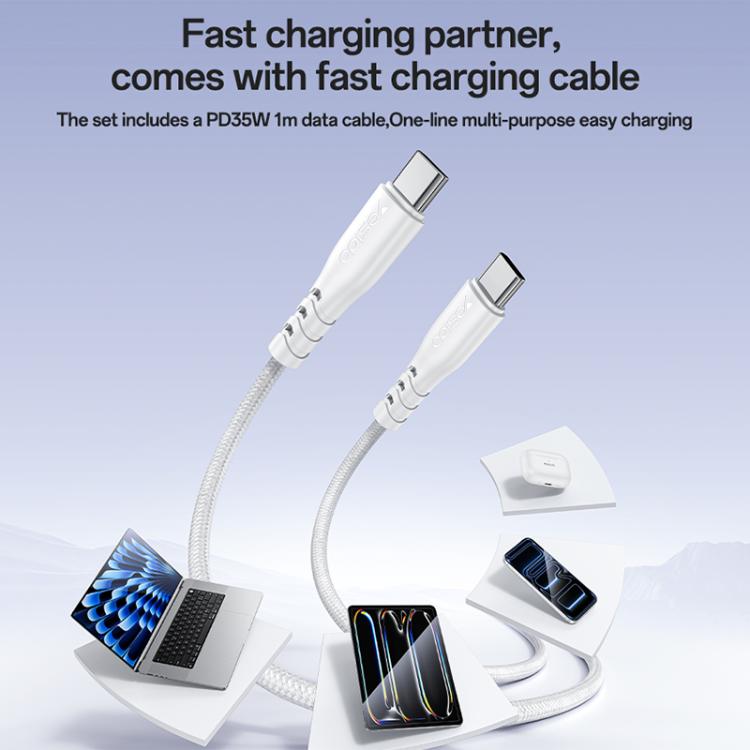 Yesido YC20U PD35W USB-C / Type-C Single Port Fast Charger Set with Type-C to Type-C Cable, YC20U