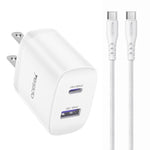 Yesido PD35W Type-C, USB Schnellladegerät Set mit Type-C zu Type-C Kabel, US Stecker, EU Stecker, UK Stecker
