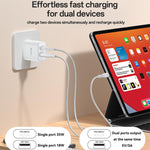 Yesido PD35W Type-C, USB Schnellladegerät Set mit Type-C zu Type-C Kabel, US Stecker, EU Stecker, UK Stecker