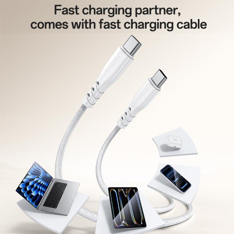 Yesido PD35W Type-C, USB Schnellladegerät Set mit Type-C zu Type-C Kabel, US Stecker, EU Stecker, UK Stecker