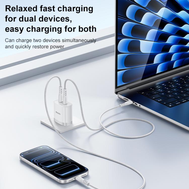 Yesido PD45W Dual Type-C Schnellladegerät Set mit Type-C zu Type-C Kabel, US Stecker, EU Stecker, UK Stecker