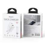 Yesido YC106 PD20W USB-C / Type-C und QC18W USB-A Dual Ports Ladegerät Set mit Type-C zu Type-C Kabel, YC106