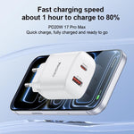 Yesido YC106 PD20W USB-C / Type-C und QC18W USB-A Dual Ports Ladegerät Set mit Type-C zu Type-C Kabel, YC106