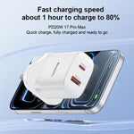 Yesido YC152 PD20W USB-C / Typ-C und QC18W USB-A Dualanschluss Ladegerät Set mit Typ-C-zu-Typ-C-Kabel, YC152