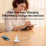 Yesido YC152 PD20W USB-C / Typ-C und QC18W USB-A Dualanschluss Ladegerät Set mit Typ-C-zu-Typ-C-Kabel, YC152