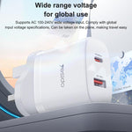 Yesido YC152 PD20W USB-C / Typ-C und QC18W USB-A Dualanschluss Ladegerät Set mit Typ-C-zu-Typ-C-Kabel, YC152