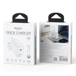 Yesido YC153 PD35W USB-C / Typ-C Einzelanschluss Schnellladegerät Set mit Typ-C-zu-Typ-C-Kabel, YC153