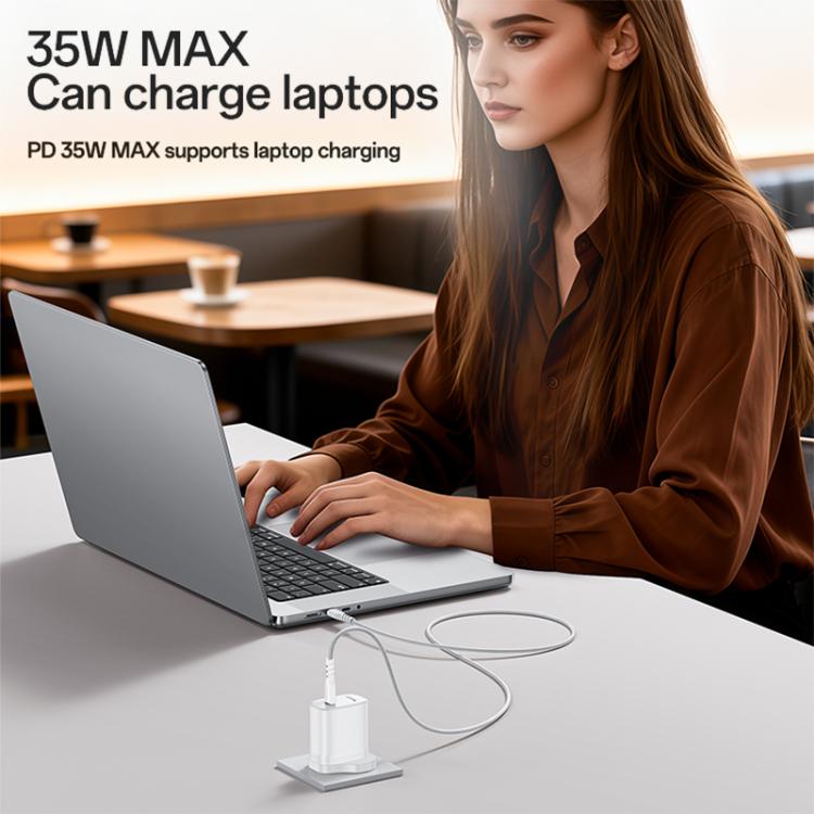 Yesido YC153 PD35W USB-C / Typ-C Einzelanschluss Schnellladegerät Set mit Typ-C-zu-Typ-C-Kabel, YC153