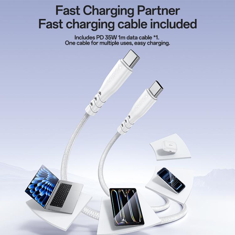 Yesido YC153 PD35W USB-C / Typ-C Einzelanschluss Schnellladegerät Set mit Typ-C-zu-Typ-C-Kabel, YC153