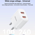 Yesido YC17U 12W 2,4A USB Dualanschluss Ladegerät Set mit 1m USB-zu-Typ-C-Datenkabel, YC17U