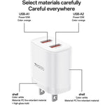 Yesido YC17U 12W 2,4A USB Dualanschluss Ladegerät Set mit 1m USB-zu-Typ-C-Datenkabel, YC17U