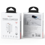 Yesido YC17U 12W 2,4A USB Dualanschluss Ladegerät Set mit 1m USB-zu-Typ-C-Datenkabel, YC17U