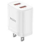 Yesido YC17U 12W 2,4A USB Dualanschluss Ladegerät Set mit 1m USB-zu-Typ-C-Datenkabel, YC17U