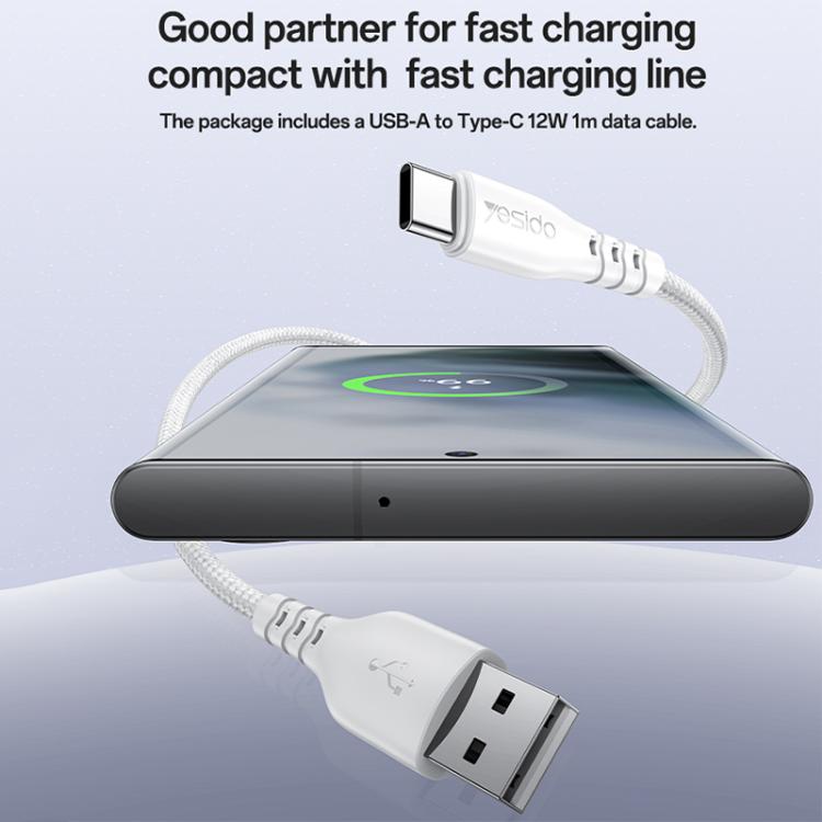 Yesido YC17U 12W 2,4A USB Dualanschluss Ladegerät Set mit 1m USB-zu-Typ-C-Datenkabel, YC17U