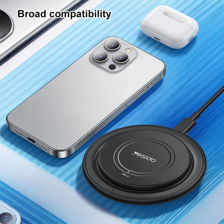 Yesido DS39 15W Desktop-Pad Magnetisches kabelloses Ladegerät, DS39