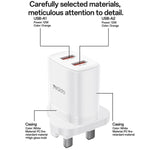 Yesido YC150 12W 2,4A USB Dualanschluss Ladegerät Set mit 1m USB-zu-Typ-C-Datenkabel, YC150