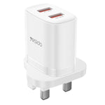 Yesido YC150 12W 2,4A USB Dualanschluss Ladegerät Set mit 1m USB-zu-Typ-C-Datenkabel, YC150