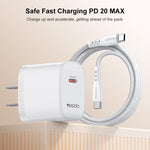 Yesido YC18U PD20W Typ-C Ladegerät Set mit 1m Typ-C-zu-Typ-C-Datenkabel, YC18U