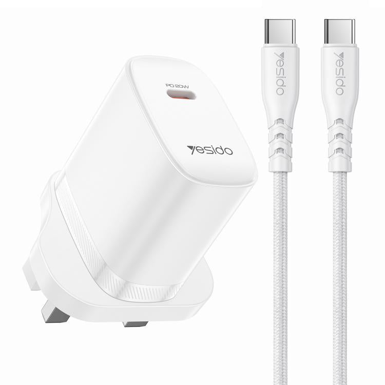 Yesido YC151 PD20W Typ-C Ladegerät Set mit 1m Typ-C-zu-Typ-C-Datenkabel, YC151