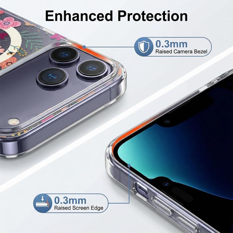 IMD Blaulicht Jungle Serie Magnetische Handyhülle, Für iPhone 13 Pro Max, Für iPhone 13 Pro