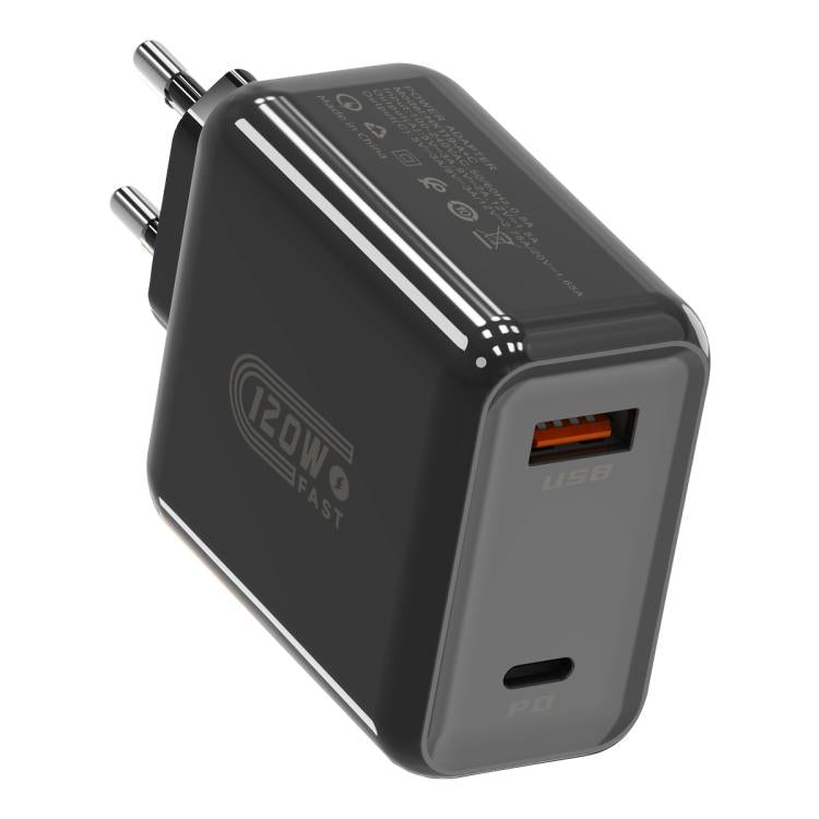 HX119 120W USB- und Typ-C-Dualschnittstellen-Schnellladegerät, EU-Stecker, UK-Stecker, US-Stecker