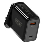 HX119 120W USB- und Typ-C-Dualschnittstellen-Schnellladegerät, EU-Stecker, UK-Stecker, US-Stecker