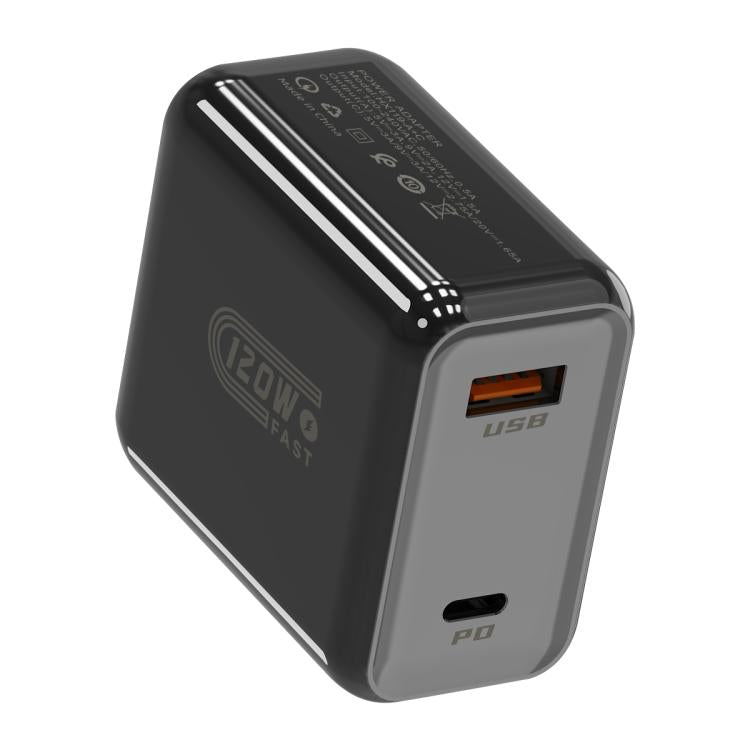 HX119 120W USB- und Typ-C-Dualschnittstellen-Schnellladegerät, EU-Stecker, UK-Stecker, US-Stecker
