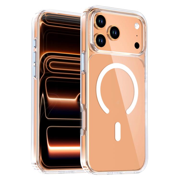 Crystal Transparent Magnetic Phone Case, For iPhone 17 Pro Max, For iPhone 17 Pro