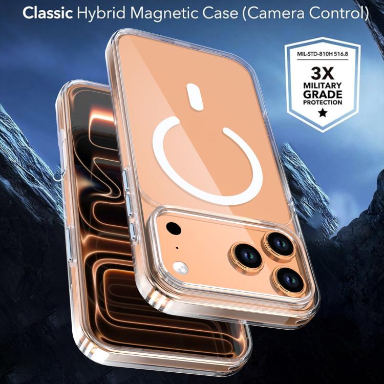 Kristallklare magnetische Handyhülle, für iPhone 17 Pro Max, für iPhone 17 Pro