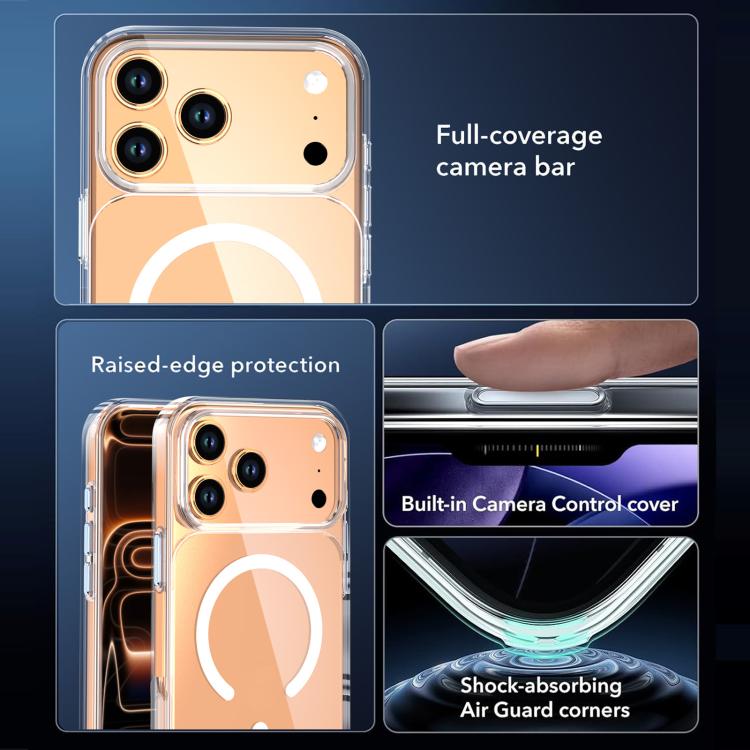 Crystal Transparent Magnetic Phone Case, For iPhone 18 Pro / 17 Pro, For iPhone 18 Pro Max / 17 Pro Max