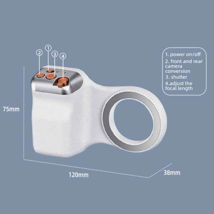 Magnetic Smartphone Shooting Holder Hand Grip Handle Snap On Phone Stand, Single Grip, With Fill Light
