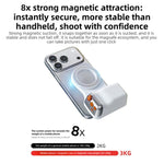 Magnetic Smartphone Shooting Holder Hand Grip Handle Snap On Phone Stand, Single Grip, With Fill Light