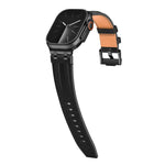 Uhrenarmband aus veganem Leder mit Jeansnaht, für Apple Watch 46mm / 49mm / 45mm / 44mm