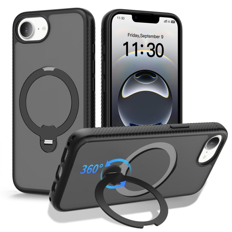 Magnetic 360 Rotating Stand Airbag Shockproof Phone Case, For iPhone 16e / 17e, For iPhone 17 Pro Max, For iPhone 17 Pro, For iPhone 17, For iPhone Air, For iPhone 16 Pro Max, For iPhone 16