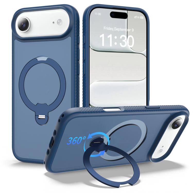 Magnetic 360 Rotating Stand Airbag Shockproof Phone Case, For iPhone 16e / 17e, For iPhone 17 Pro Max, For iPhone 17 Pro, For iPhone 17, For iPhone Air, For iPhone 16 Pro Max, For iPhone 16