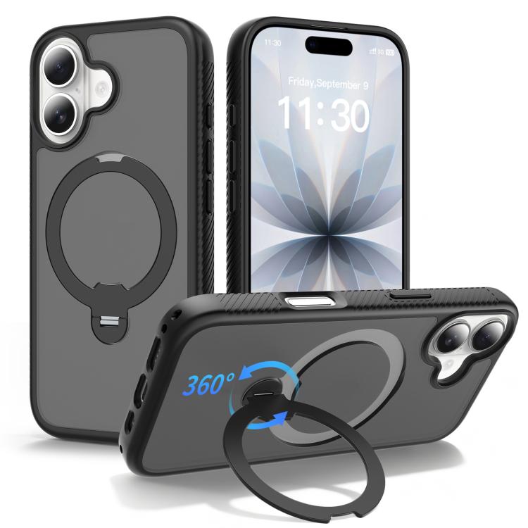 Magnetic 360 Rotating Stand Airbag Shockproof Phone Case, For iPhone 16e / 17e, For iPhone 17 Pro Max, For iPhone 17 Pro, For iPhone 17, For iPhone Air, For iPhone 16 Pro Max, For iPhone 16