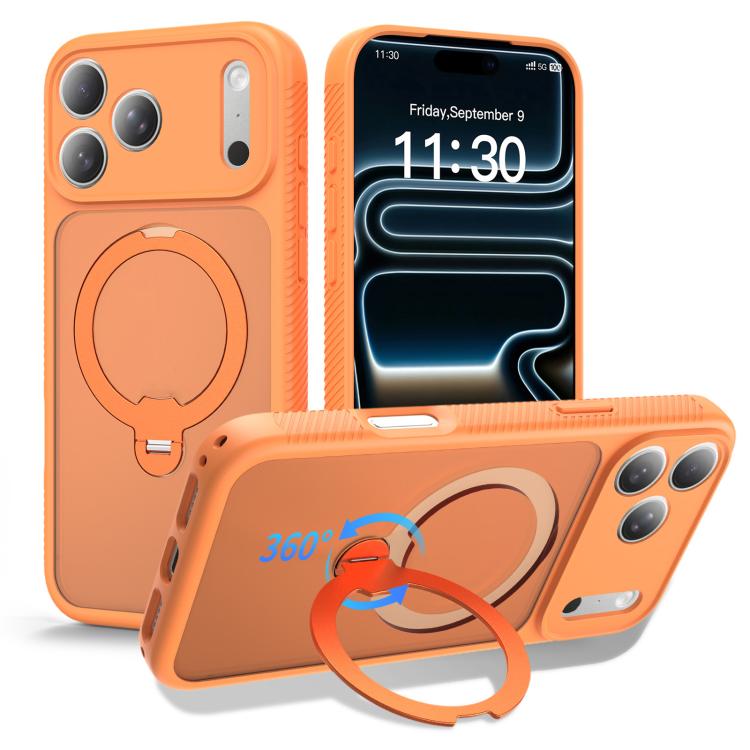 Magnetic 360 Rotating Stand Airbag Shockproof Phone Case, For iPhone 16e / 17e, For iPhone 17 Pro Max, For iPhone 17 Pro, For iPhone 17, For iPhone Air, For iPhone 16 Pro Max, For iPhone 16